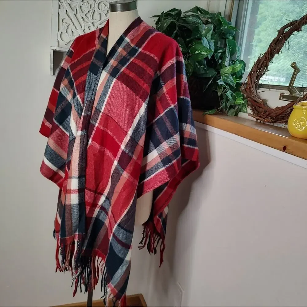 Woolrich Plaid Wrap Shawl